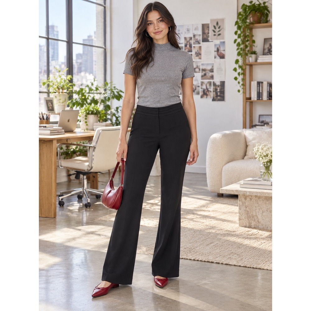 Ann Taylor Factory Petite Black Dress Pants Size 16P Trousers Business Office